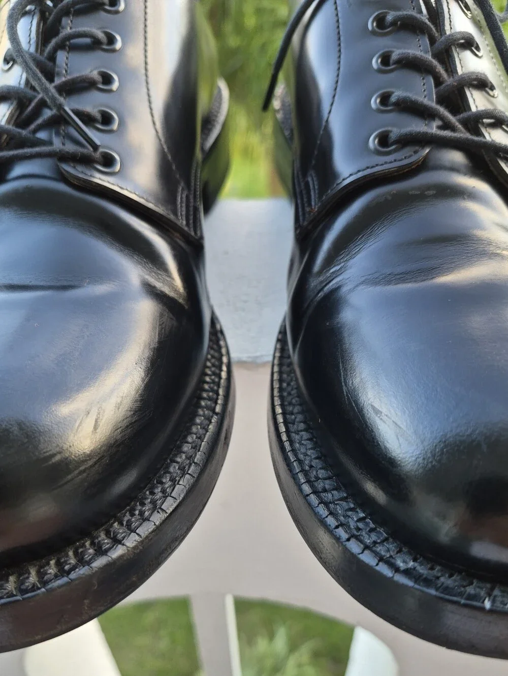 Grenson G:One Black Leather Derby Shoes Size 11G ( US 12 ).